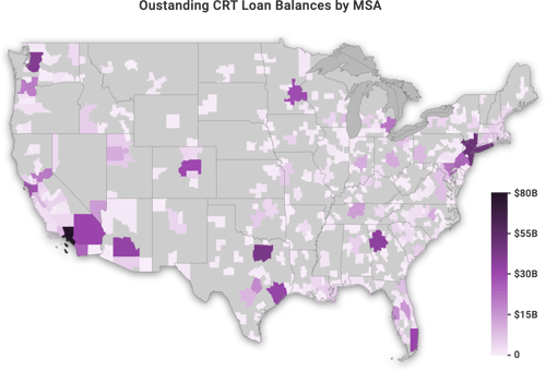 Outstanding CRT Loan Balances by MSA